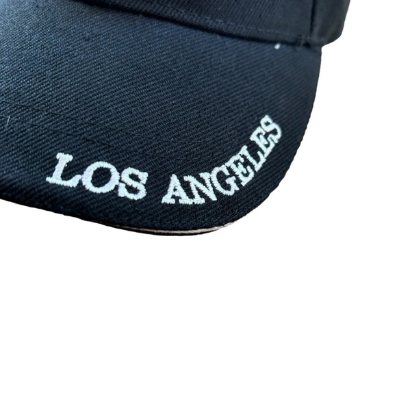 Los Angeles Hat Black Adjustable Baseball Cap LA California Streetwear Casual - Picture 5 of 13